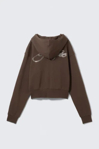 Short Zip Hoodie – Dark Brown – Magic