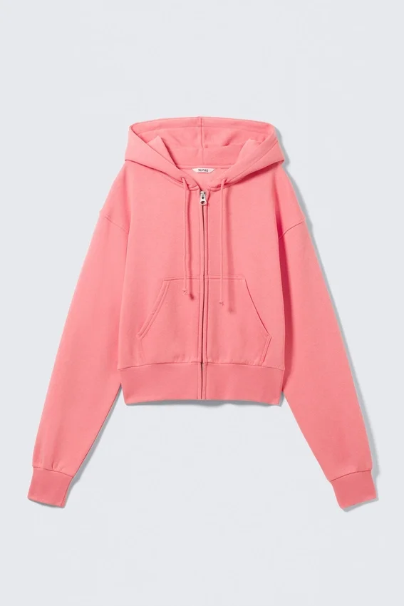 Short Zip Hoodie – Pink – Magic Short Zip Hoodie – Pink – Magic