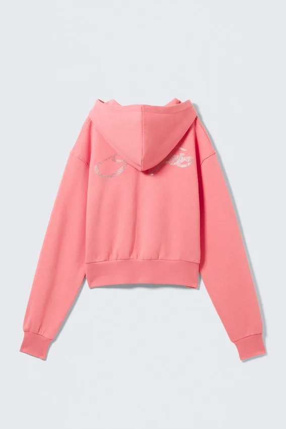 Short Zip Hoodie – Pink – Magic Short Zip Hoodie – Pink – Magic
