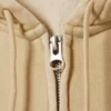 Short Zip Hoodie – Washed Light Beige Short Zip Hoodie – Washed Light Beige