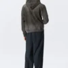 Shrunken Distressed Zip Hoodie – Dark Grey Shrunken Distressed Zip Hoodie – Dark Grey