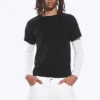 Shrunken Double Layered T-Shirt – Black & White Shrunken Double Layered T-Shirt – Black & White