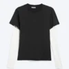 Shrunken Double Layered T-Shirt – Black & White Shrunken Double Layered T-Shirt – Black & White