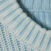 Shrunken Knitted Cotton Sweater – Washed Light Blue