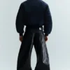 Shrunken Nylon Bomber Jacket – Navy Blue Shrunken Nylon Bomber Jacket – Navy Blue