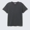 Shrunken Short-Sleeved Cotton T-Shirt – Washed Black Shrunken Short-Sleeved Cotton T-Shirt – Washed Black