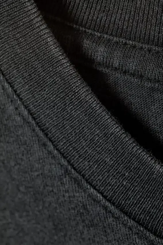 Shrunken Short-Sleeved Cotton T-Shirt – Washed Black Shrunken Short-Sleeved Cotton T-Shirt – Washed Black