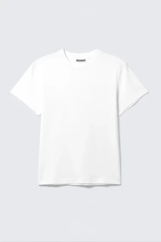 Shrunken Short-Sleeved Cotton T-Shirt – White