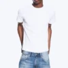 Shrunken Short-Sleeved Cotton T-Shirt – White Shrunken Short-Sleeved Cotton T-Shirt – White