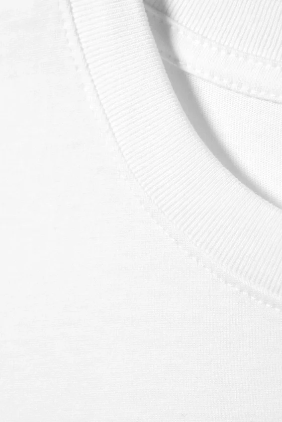Shrunken Short-Sleeved Cotton T-Shirt – White Shrunken Short-Sleeved Cotton T-Shirt – White