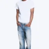 Shrunken Short-Sleeved Cotton T-Shirt – White Shrunken Short-Sleeved Cotton T-Shirt – White