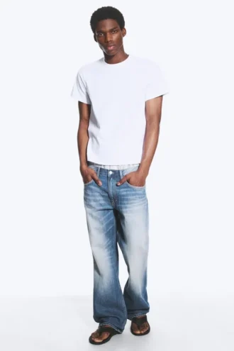Shrunken Short-Sleeved Cotton T-Shirt – White