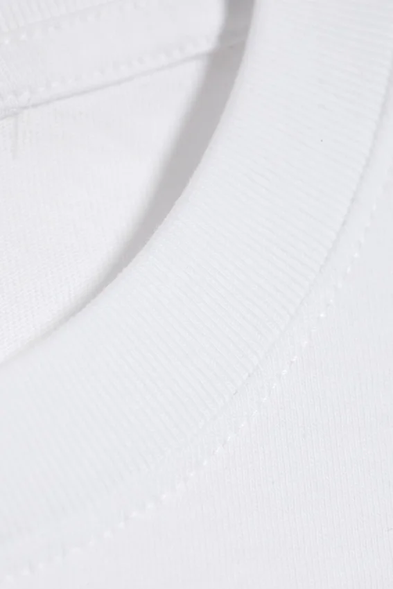 Shrunken Short-Sleeved Cotton T-Shirt – White Shrunken Short-Sleeved Cotton T-Shirt – White