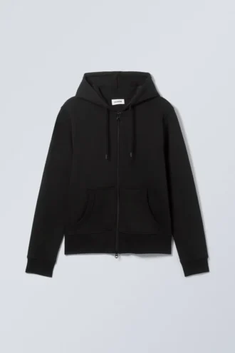 Shrunken Zip Hoodie – Black Shrunken Zip Hoodie – Black