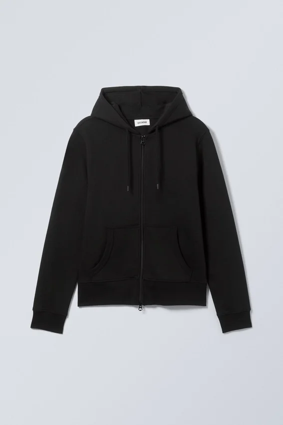 Shrunken Zip Hoodie – Black Shrunken Zip Hoodie – Black