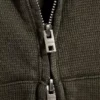 Shrunken Zip Hoodie – Dark Khaki Green Shrunken Zip Hoodie – Dark Khaki Green