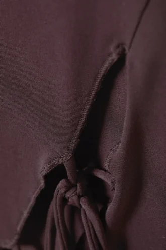 Side Tie Sleeveless Top – Dark Plum