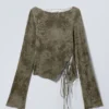 Side Tie Top – Taupe – Smoked Granite Side Tie Top – Taupe – Smoked Granite