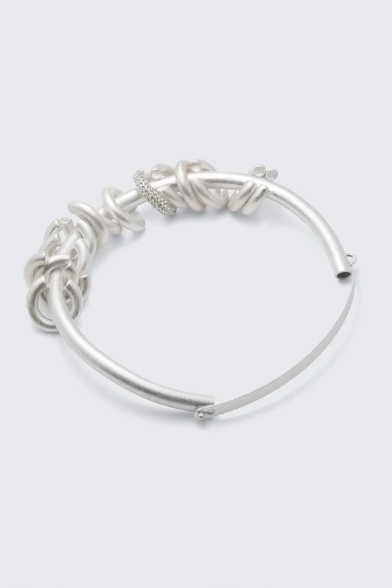 Silver Plated Multi-Ring Necklace – Silver Silver Plated Multi-Ring Necklace – Silver
