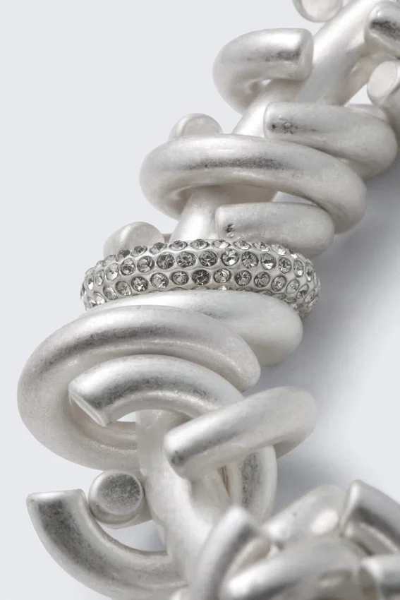 Silver Plated Multi-Ring Necklace – Silver Silver Plated Multi-Ring Necklace – Silver