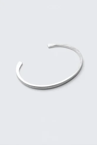 Silver-Plated Open Cuff Bracelet – Silver