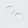 Silver-Plated Open-End Hoop Earrings – Silver Silver-Plated Open-End Hoop Earrings – Silver