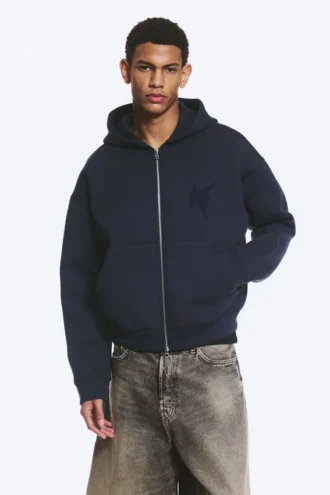Simon Graphic Scuba Zip Hoodie – Dark Blue – Tristar Simon Graphic Scuba Zip Hoodie – Dark Blue – Tristar