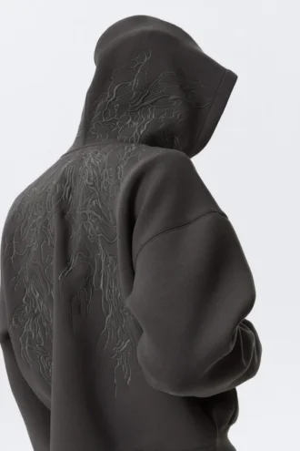 Simon Graphic Scuba Zip Hoodie – Dark Grey – Embroidered Simon Graphic Scuba Zip Hoodie – Dark Grey – Embroidered