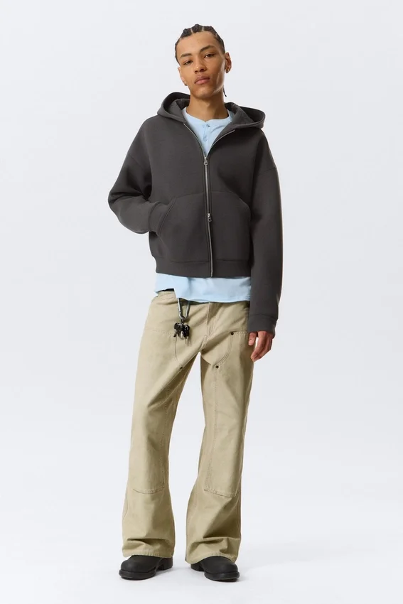 Simon Graphic Scuba Zip Hoodie – Dark Grey – Embroidered Simon Graphic Scuba Zip Hoodie – Dark Grey – Embroidered
