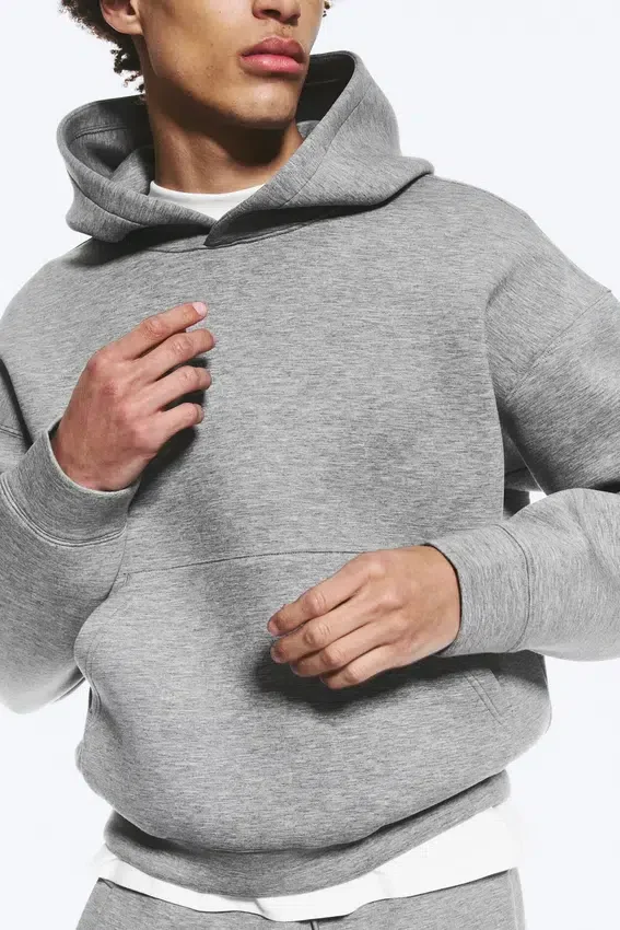 Simon Scuba Hoodie – Grey Melange Simon Scuba Hoodie – Grey Melange