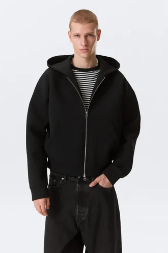 Simon Scuba Zip Hoodie – Black