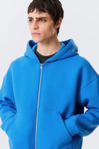 Simon Scuba Zip Hoodie – Bright Blue