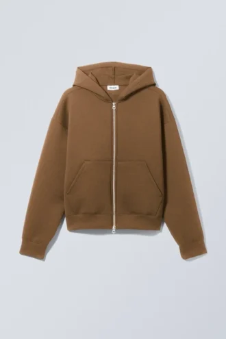 Simon Scuba Zip Hoodie – Brown