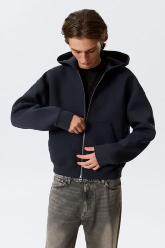 Simon Scuba Zip Hoodie – Dark Blue
