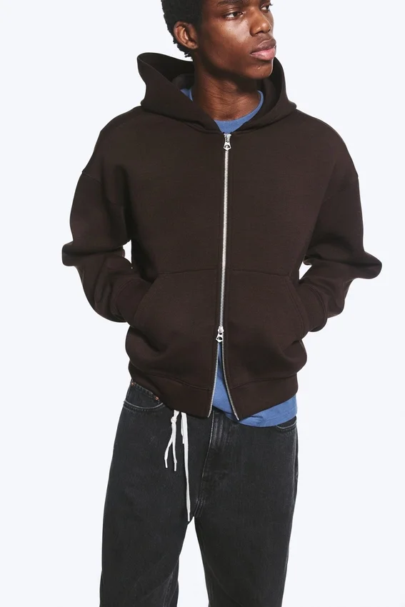 Simon Scuba Zip Hoodie – Dark Brown Simon Scuba Zip Hoodie – Dark Brown