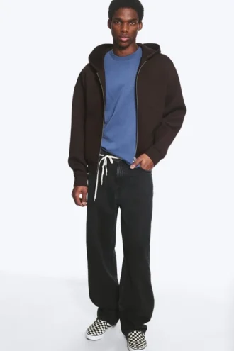 Simon Scuba Zip Hoodie – Dark Brown Simon Scuba Zip Hoodie – Dark Brown