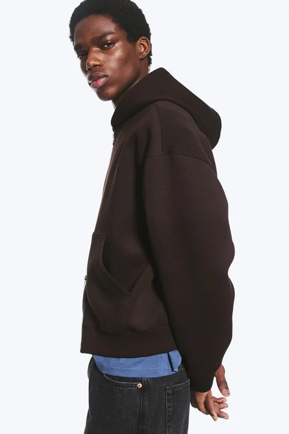 Simon Scuba Zip Hoodie – Dark Brown Simon Scuba Zip Hoodie – Dark Brown
