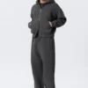 Simon Scuba Zip Hoodie – Dark Grey Melange Simon Scuba Zip Hoodie – Dark Grey Melange