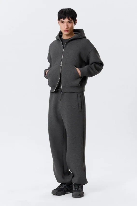 Simon Scuba Zip Hoodie – Dark Grey Melange Simon Scuba Zip Hoodie – Dark Grey Melange