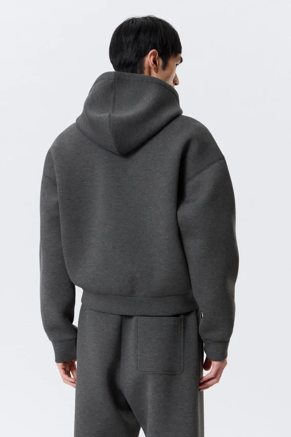 Simon Scuba Zip Hoodie – Dark Grey Melange Simon Scuba Zip Hoodie – Dark Grey Melange