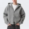 Simon Scuba Zip Hoodie – Grey Melange Simon Scuba Zip Hoodie – Grey Melange