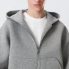 Simon Scuba Zip Hoodie – Grey Melange Simon Scuba Zip Hoodie – Grey Melange