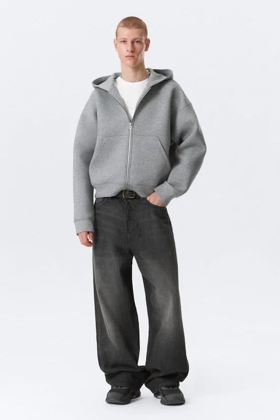 Simon Scuba Zip Hoodie – Grey Melange Simon Scuba Zip Hoodie – Grey Melange