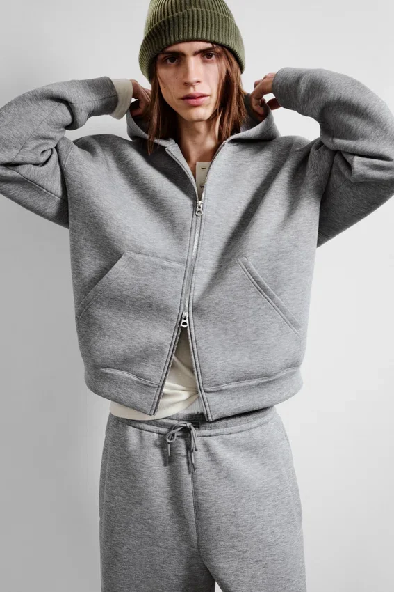 Simon Scuba Zip Hoodie – Grey Melange Simon Scuba Zip Hoodie – Grey Melange