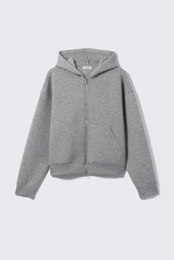 Simon Scuba Zip Hoodie – Grey Melange Simon Scuba Zip Hoodie – Grey Melange