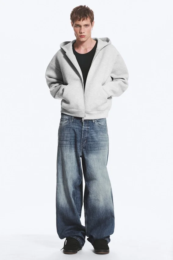 Simon Scuba Zip Hoodie – Light Grey Melange Simon Scuba Zip Hoodie – Light Grey Melange