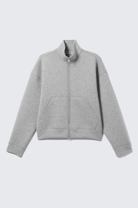 Simon Scuba Zip Sweatshirt – Grey Melange Simon Scuba Zip Sweatshirt – Grey Melange