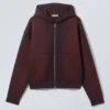 Simon Washed Scuba Zip Hoodie – Washed Dark Plum Simon Washed Scuba Zip Hoodie – Washed Dark Plum