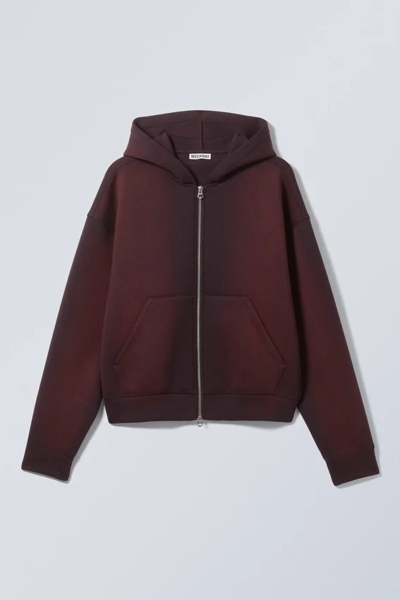Simon Washed Scuba Zip Hoodie – Washed Dark Plum Simon Washed Scuba Zip Hoodie – Washed Dark Plum