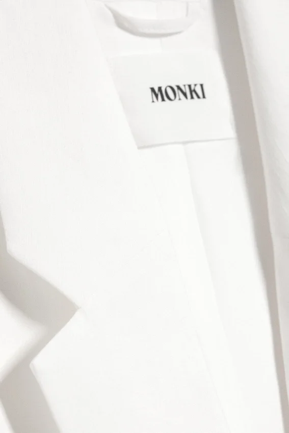 Single-Breasted Oversized Blazer – Off-White Single-Breasted Oversized Blazer – Off-White
